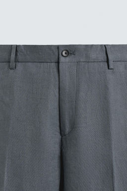 100% LINEN SUIT TROUSERS - Zara фото 7