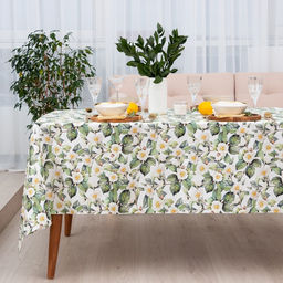 Скатерть Этель Camellia, 149?250 см, хлопок 100%, саржа 190 г/м?
