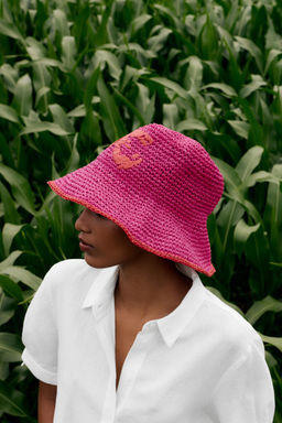 LOBSTER WOVEN BUCKET HAT - Zara фото 2