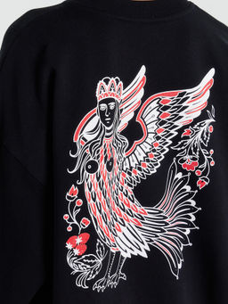 Свитшот женский в черном цвете с печатью черный +печать 122919/1 - Mark formelle фото 16