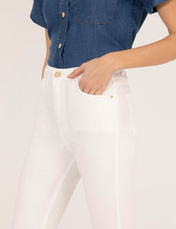 Ekru Skinny Fit Kanvas Pantolon - Pierre cardin фото 5