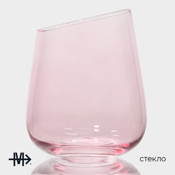 Стаканы Magistro «Иллюзия», 450 мл, 9.5×11.5 см, набор 6 шт., стекло, розовые