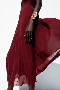 PLEATED MIDI DRESS - Zara фото 5