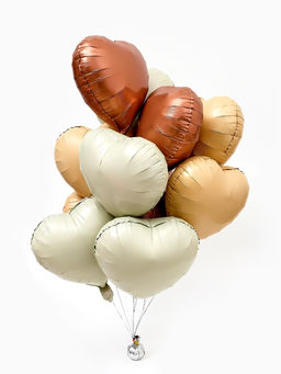 Воздушный шар фольгированный 18" «Сердце», набор 12 шт.