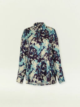 Рубашка с абстрактным принтом из 100% вискозы, B3245/graphica - Emka фото 7