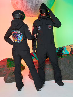 Женский сноубордический горнолыжный комбинезон Alpha Endless Aeternitas 223/2305 BLK - Черный  фото 47