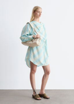 Vestido midi estampado con cuello chal - H&m фото 7