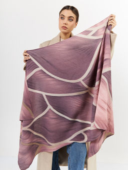 Большой, мягкий, тонкий и очень нежный двусторонний палантин с рисунком - Tantino фото 9