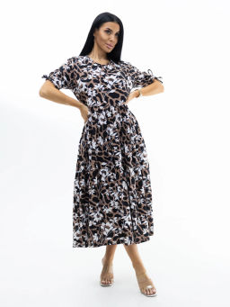 Платье женское, цвет черный коричневый