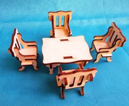 Заготовка для творчества Набор мебели в деревянной коробке - Smiledecor фото 4