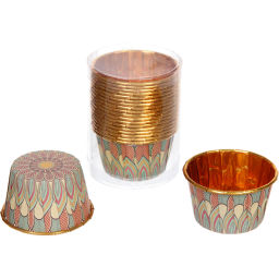 Цена за 3 шт. Форма для выпечки в наборе 20шт "Сupcake" 5*4см салатовая