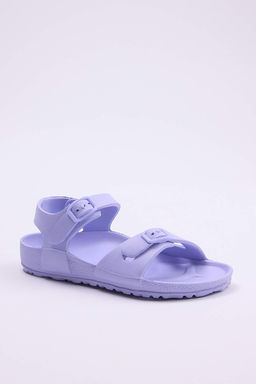 Lila Cift Bantl? Buyuk K?z Cocuk Sandalet TAKSS26SD00002