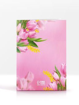 Подарочный набор С 8 марта! Ты прекрасна!, блокнот-раскраска, трафарет, цветные мелки, линейка