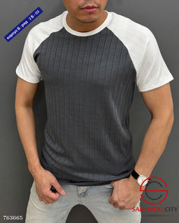 Мужская однотонная футболка