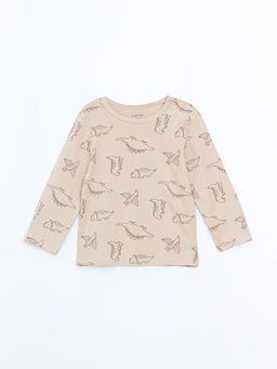 Bisiklet Yaka Bask?l? Erkek Bebek Ti??rt