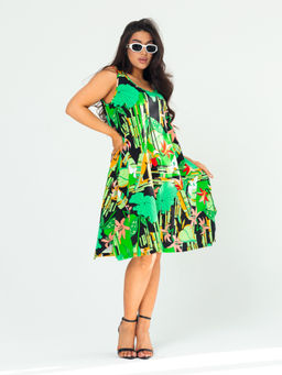 Сарафан женский кулирка ОЛИВИЯ ЗЕЛЕНЬ С ДЕФЕКТОМ