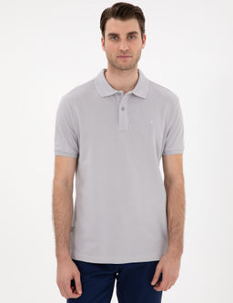 A__k Gri Slim Fit K_vr_lmaz Polo Yaka Basic Ti__rt - Pierre cardin фото 3