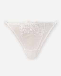 Трусы-танга молочного оттенка