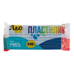 Лео Учись Пластилин классический, группа 1 LNMC-240 240 г ( в пакете ) 5 шт 1 цв. синий