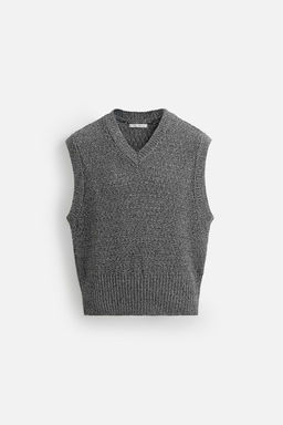 RELAXED FIT KNIT WAISTCOAT - Zara фото 7