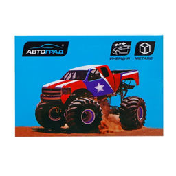 Машина металлическая Биг-фут, инерционная, цвет зелёный - Автоград фото 5