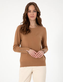 Camel Slim Fit Basic Kazak