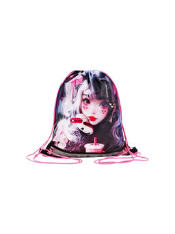 Мешок для обуви deVENTE на шнурке, с сеткой, принтом, размер 47×1×40 см, разноцветный