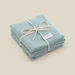 Салфетки махровые SL HOME: Frame «Аззура», 30×30 см - 3 шт., хлопок 100%, бирюзовые