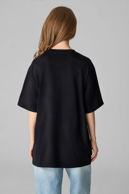 Арт. 3190 Футболка женская оверсайз 42-48 (4 шт) Цвет:черный - Калинка фото 6