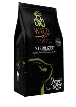 Беззерновой сухой корм Wild Atlantic для стерилизованных кошек с курицей, лососем и морскими водорослями 64270