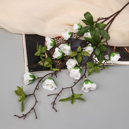 Цветы искусственные «Роза мини карнавал», 70×4 см, белые