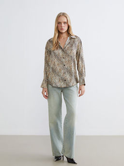 Leopar Desenli Kad?n G?mlek