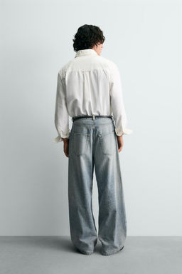 RIPPED BAGGY FIT JEANS - Zara фото 13