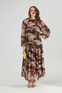 Платье NIKVA н1025-1 тигровая абстракция