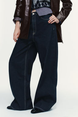 TRF EXTRA WIDE-LEG HIGH-WAIST JEANS - Zara фото 3