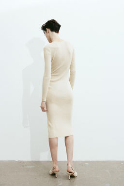 Vestido ajustado en punto de canale - H&m фото 4