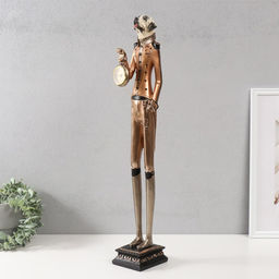 Фигурка-часы настольные полистоун «Пёс дворецкий», 12.5×10.5×67 см