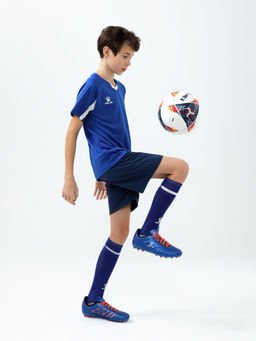 Детская футбольная форма KELME Short-Sleeved Football Suit (Blue/Dark Blue)