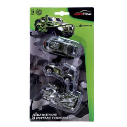 Машинки металлические «Армия», набор 3 шт., МИКС