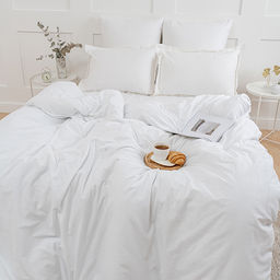 КПБ Традиция, поплин, 100% хлопок, пл. 110 гр./кв.м., Белый ВБ Пододеяльник 177х217; простыня 240х217; наволочки 70х70 (2 шт.) 2,0 спальный с европростыней  фото 2