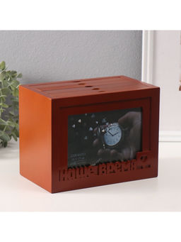 Фотоархив на 96 фото 10?15 см с фоторамкой 10?15 см Наше время, красное дерево, 20?15?12 см