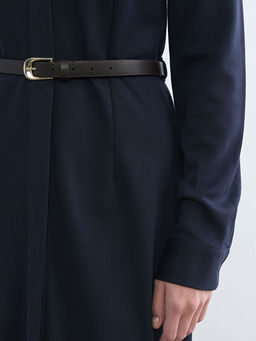 Kemerli Kad?n G?mlek Elbise