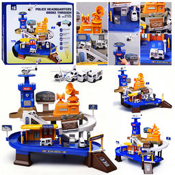 Парковка "Служебный паркинг" (свет, звук, 3 металл машины, самолет) в коробке