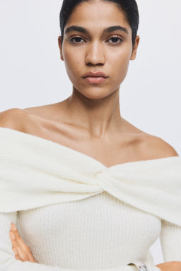 Jersey off-the-shoulder - H&m фото 5