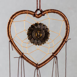 Музыка ветра с ловцом снов Солнце в сердце, 4 трубки, 40 см