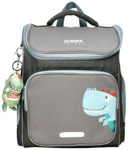 Рюкзак LOREX KIDS CLASSIC DINO 16 л серый 36x28x16 жестк. каркас 1 отд. молния держатель ...