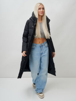 Пальто зимнее MTFORCE 9606Ch женское черное утеплитель 270 г/м²  фото 18