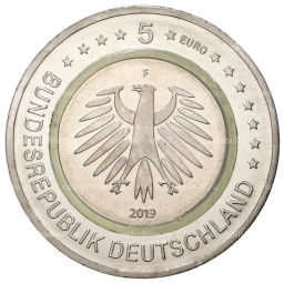 5 евро 2019 года F Германия Умеренная зона