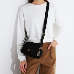 Сумка кросс-боди на молнии, цвет чёрный - Simaland фото 3