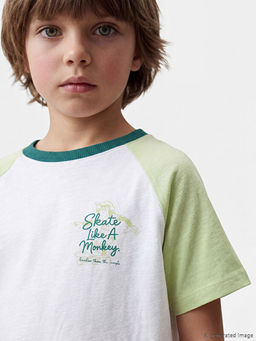 Nostaljik Maymun Bask?l? Unisex ?ocuk Ti??rt